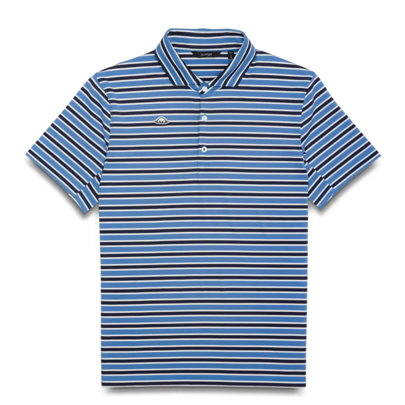 Taylor Recycled Madison Stripe Polo - Olympic Blue / Navy sold by RADMOR