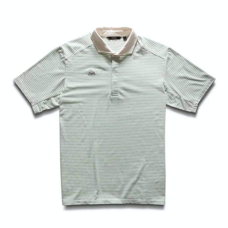 Taylor Microstripe Jersey Polo - Sage sold by RADMOR