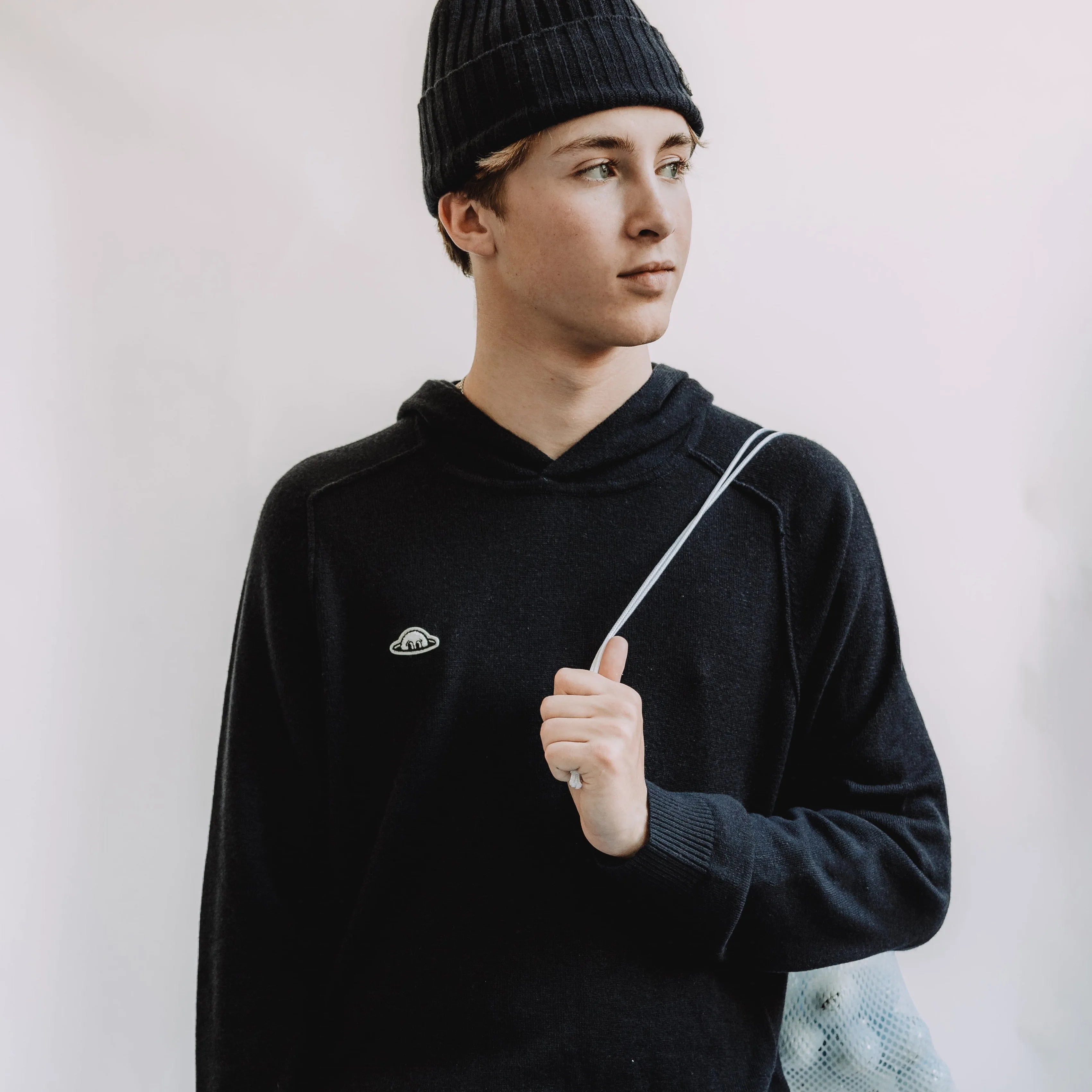 RADMerino Cashmere Blend Unisex Hoodie Sweater - Dark Navy sold by RADMOR product image thumbnail 2