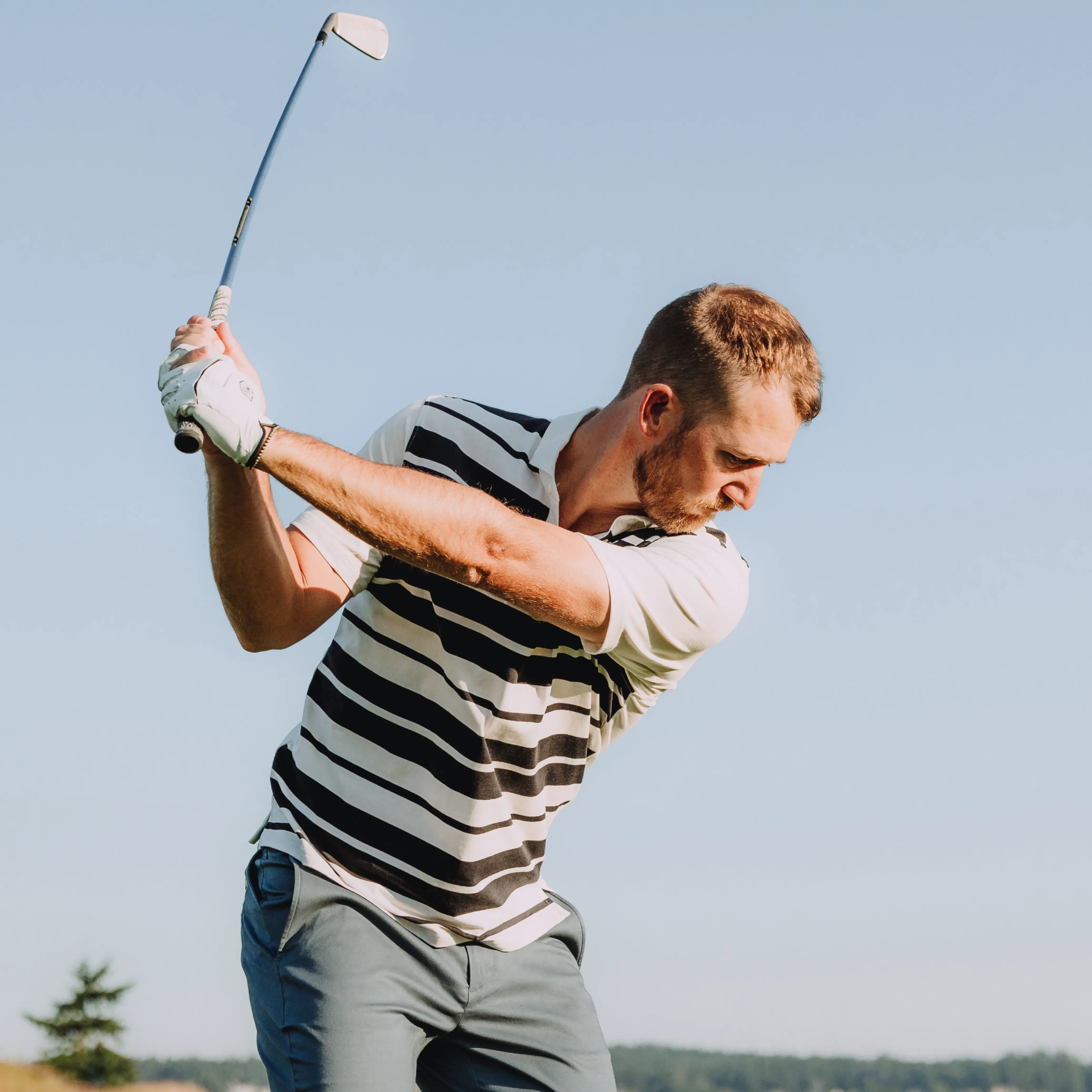 Taylor Alternate Route Polo - Snow White/Blue Graphite sold by RADMOR product image thumbnail 2