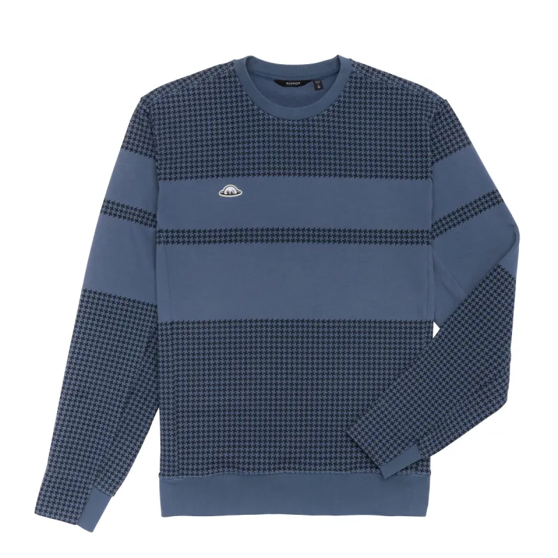 PERKINS Varsity Hounds Unisex Crew Sweatshirt - True Blue/Blue Graphite made by RADMOR