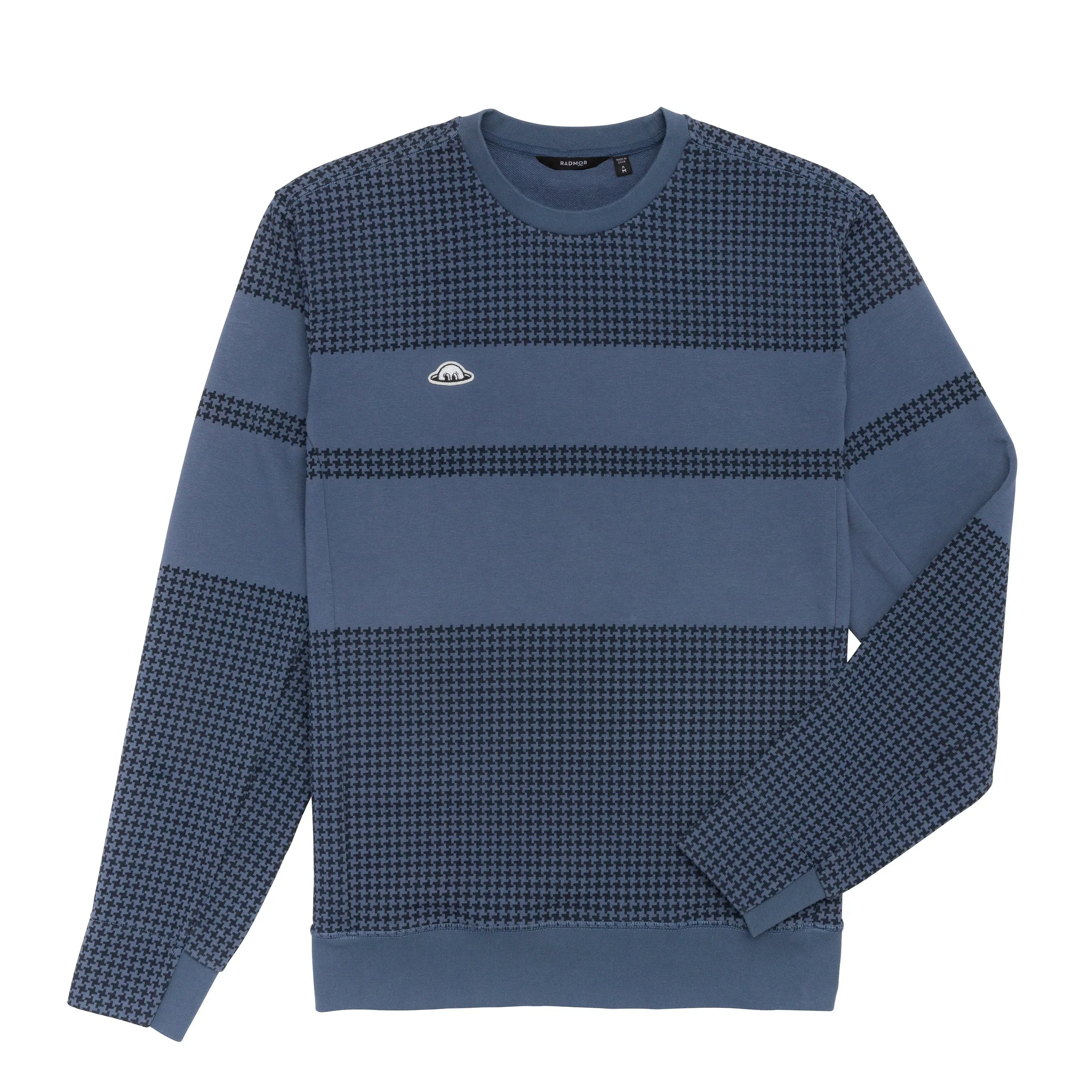 PERKINS Varsity Hounds Unisex Crew Sweatshirt - True Blue/Blue Graphite sold by RADMOR