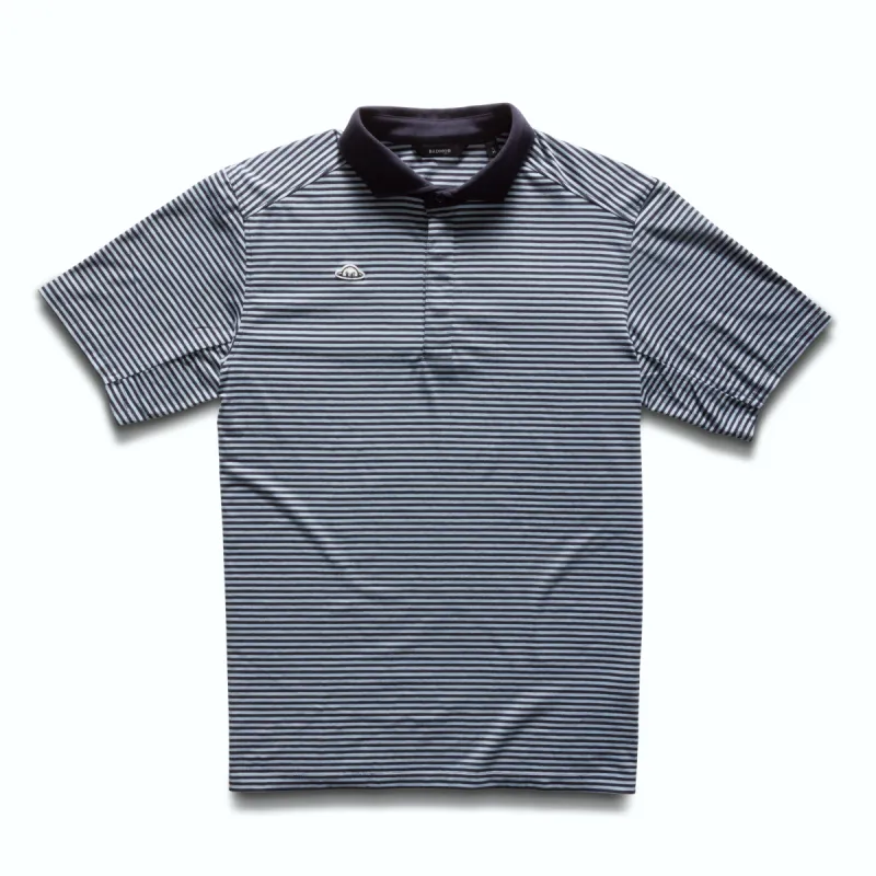 Taylor Microstripe Jersey Polo - Blue Graphite sold by RADMOR