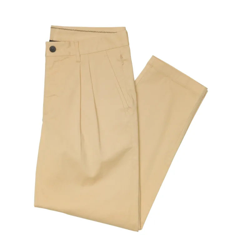 James Pleated Crop Pant - Wheat sold by RADMOR