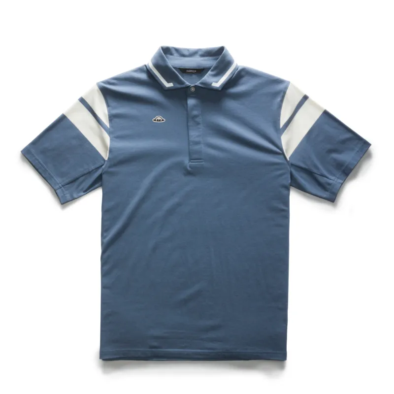 Taylor Cap Stripe Polo - True Blue/Snow White sold by RADMOR
