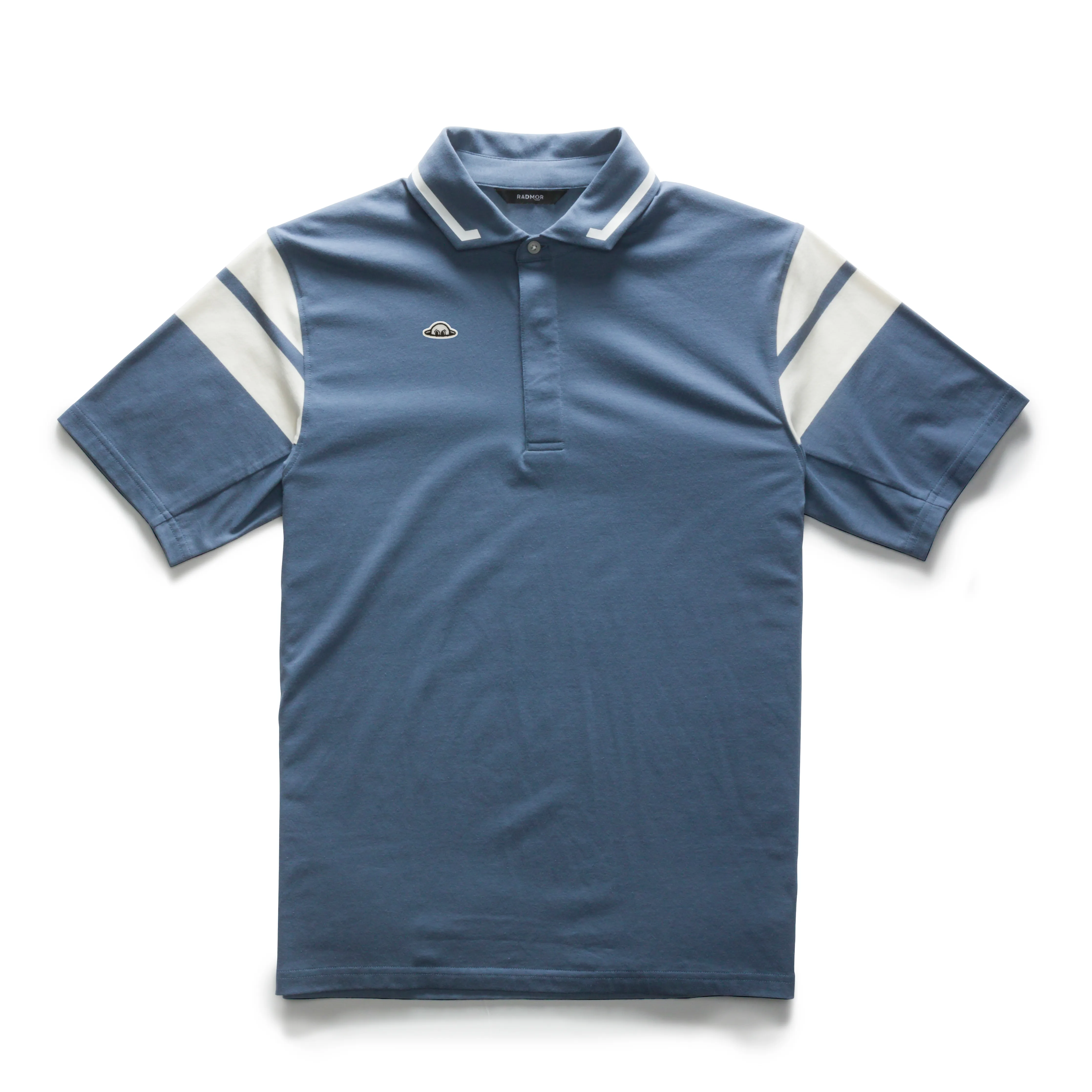 Taylor Cap Stripe Polo - True Blue/Snow White sold by RADMOR