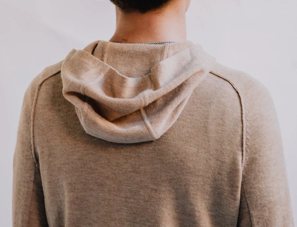 RADMerino Cashmere Blend Unisex Hoodie Sweater - Camel sold by RADMOR product image thumbnail 5