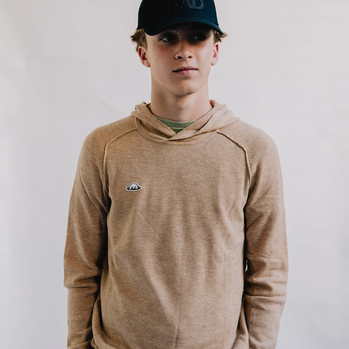 RADMerino Cashmere Blend Unisex Hoodie Sweater - Camel sold by RADMOR product image thumbnail 2