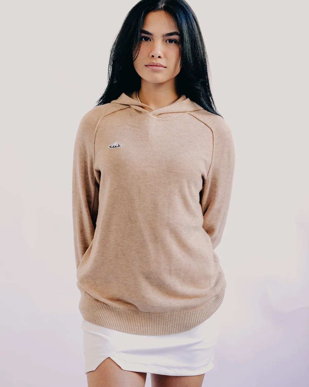 RADMerino Cashmere Blend Unisex Hoodie Sweater - Camel sold by RADMOR product image thumbnail 4