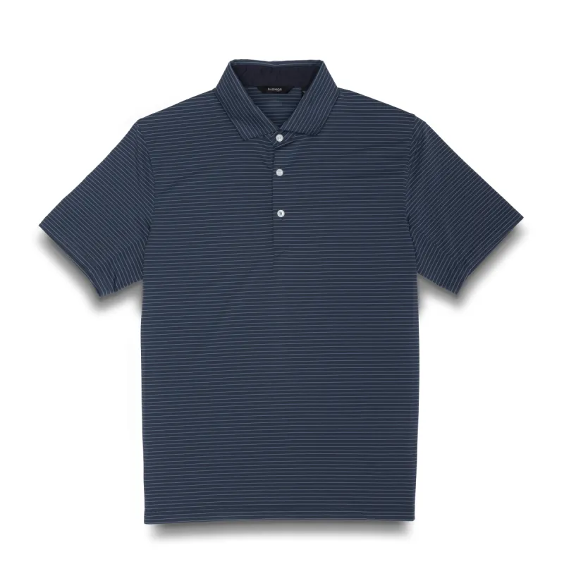 Taylor Recycled Winslow Stripe Polo - Denim / Olympic Blue sold by RADMOR