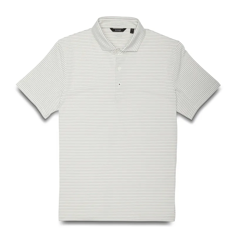 Taylor Recycled Winslow Stripe Polo - Snow White / Dusk sold by RADMOR