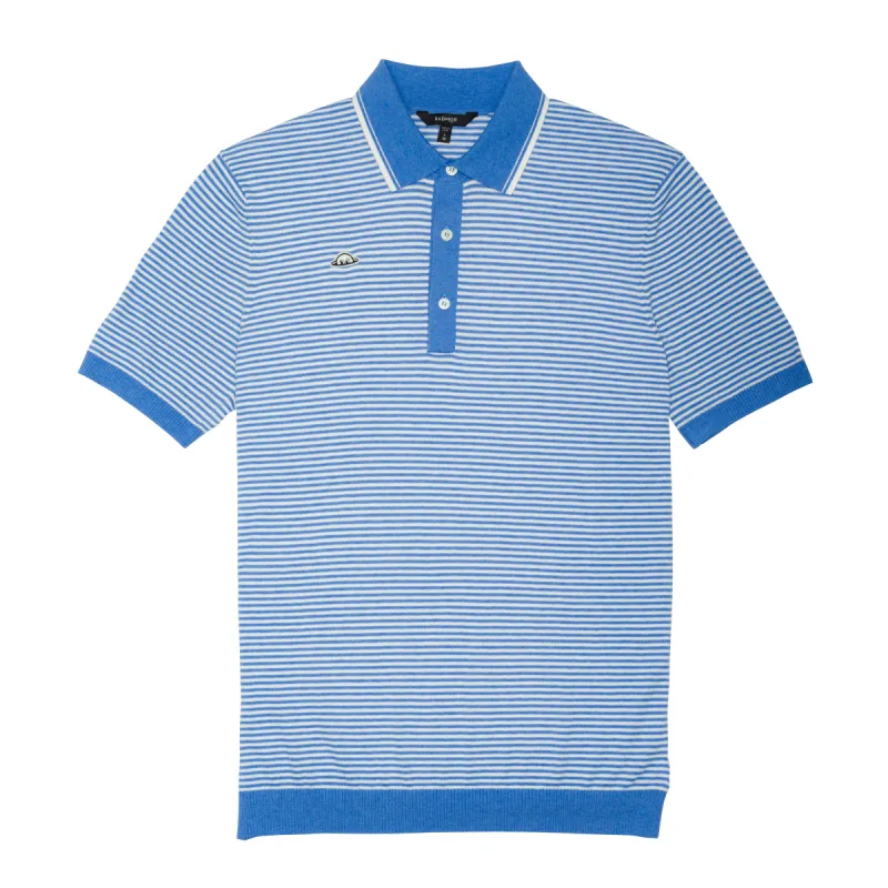 Union Recycled Rib Knit Polo - Regatta / Snow White made by RADMOR