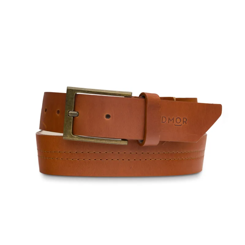 Blaine B-Rad Leather Belt - Cognac made by RADMOR