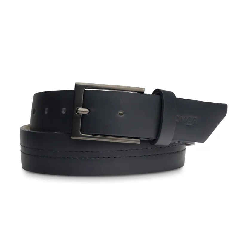 Blaine B-Rad Leather Belt - Navy made by RADMOR