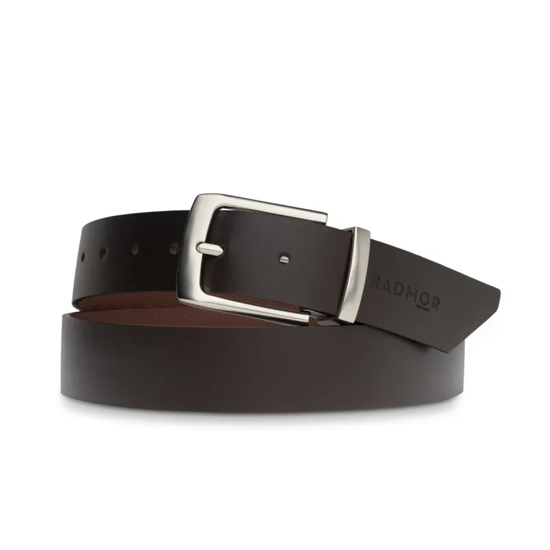 Harrison Reversible Belt - Brown/Brown Texture made by RADMOR