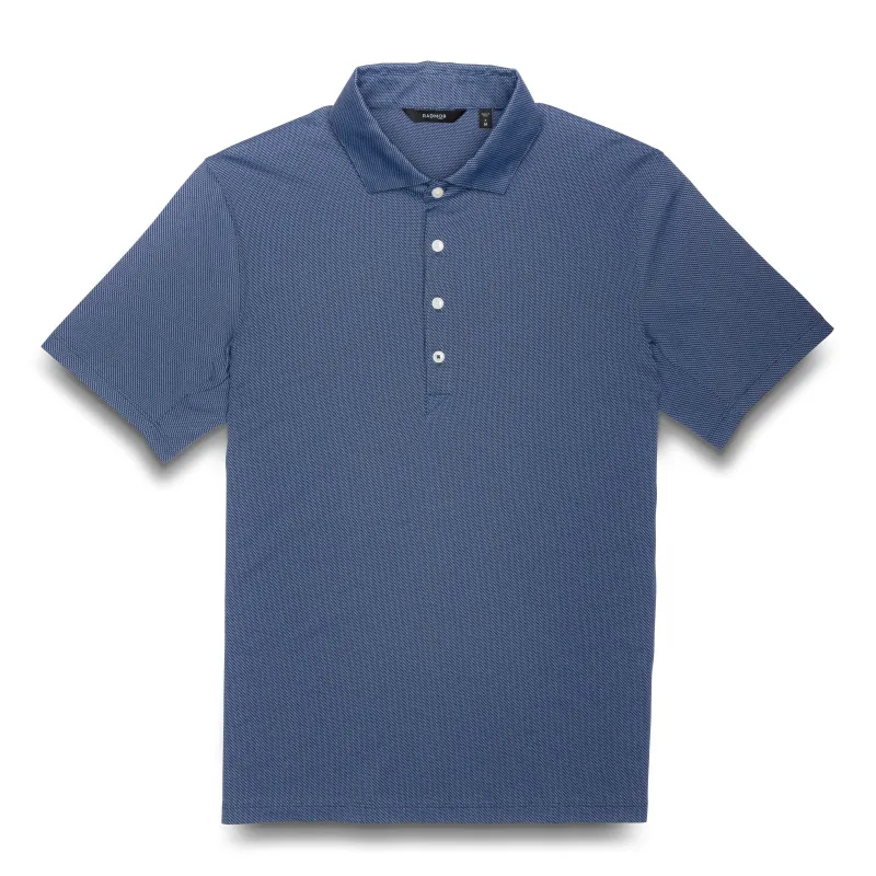 Duke Recycled Jacquard Polo - Navy / Slate sold by RADMOR