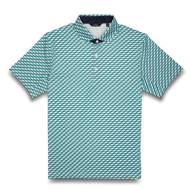 Taylor Recycled Cubic Polo - Slate / Celtic sold by RADMOR