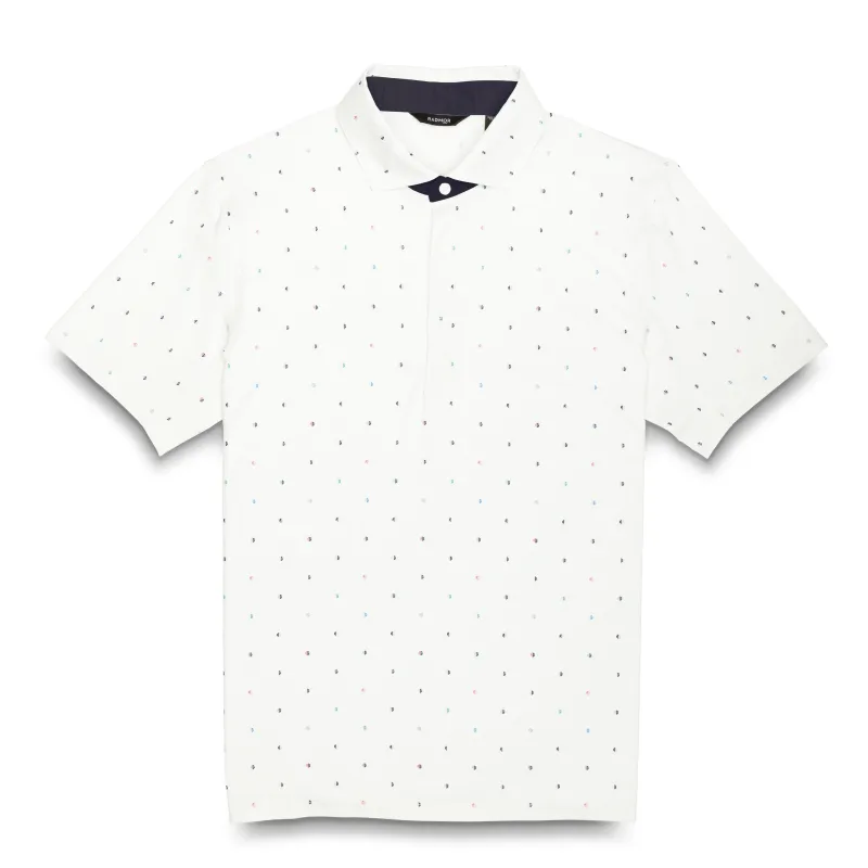 Taylor Recycled RG Micro Dot Polo - White Out sold by RADMOR