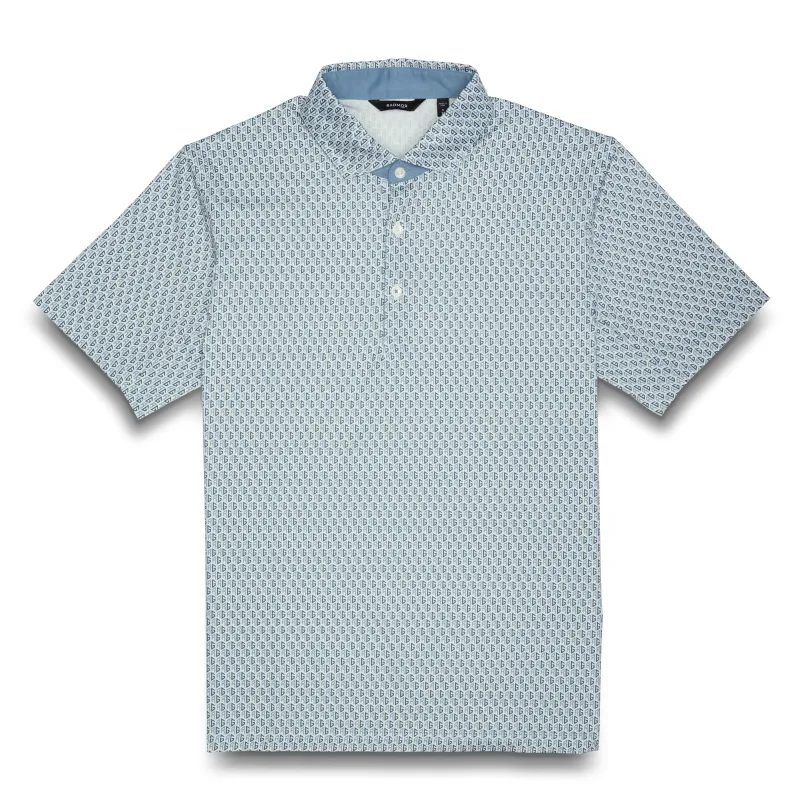 Taylor Recycled RG Monogram Polo - True Blue / Slate sold by RADMOR