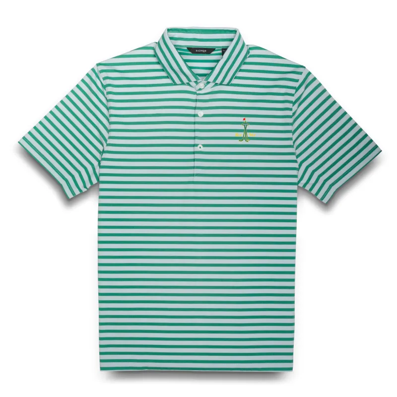 Hudson Recycled Vintage Stripe Polo - Magnolia Lane Edition - Cloudy Blue / Celtic sold by RADMOR