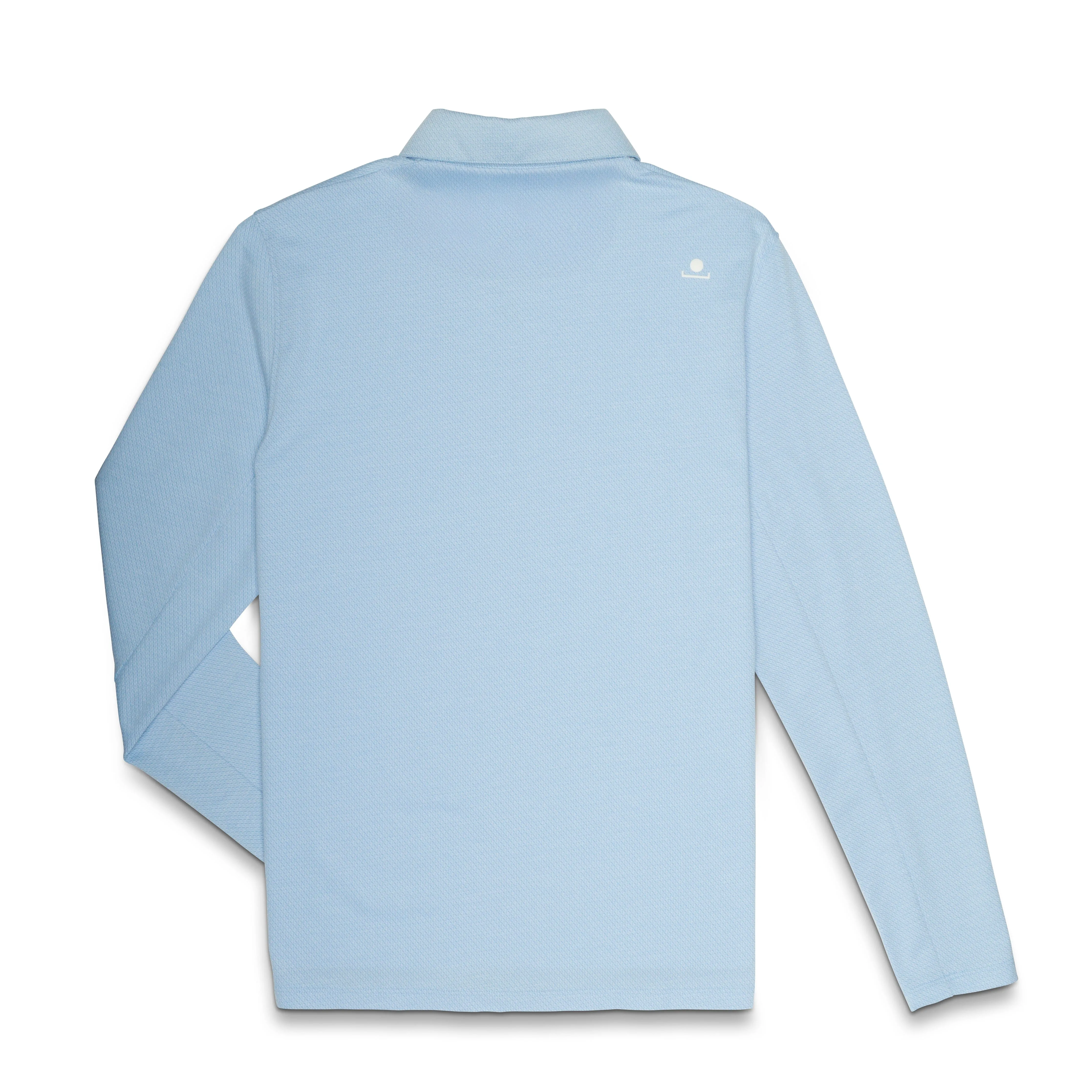 Stewart Recycled Jacquard Long Sleeve Polo - White Out / Slate sold by RADMOR product image thumbnail 2