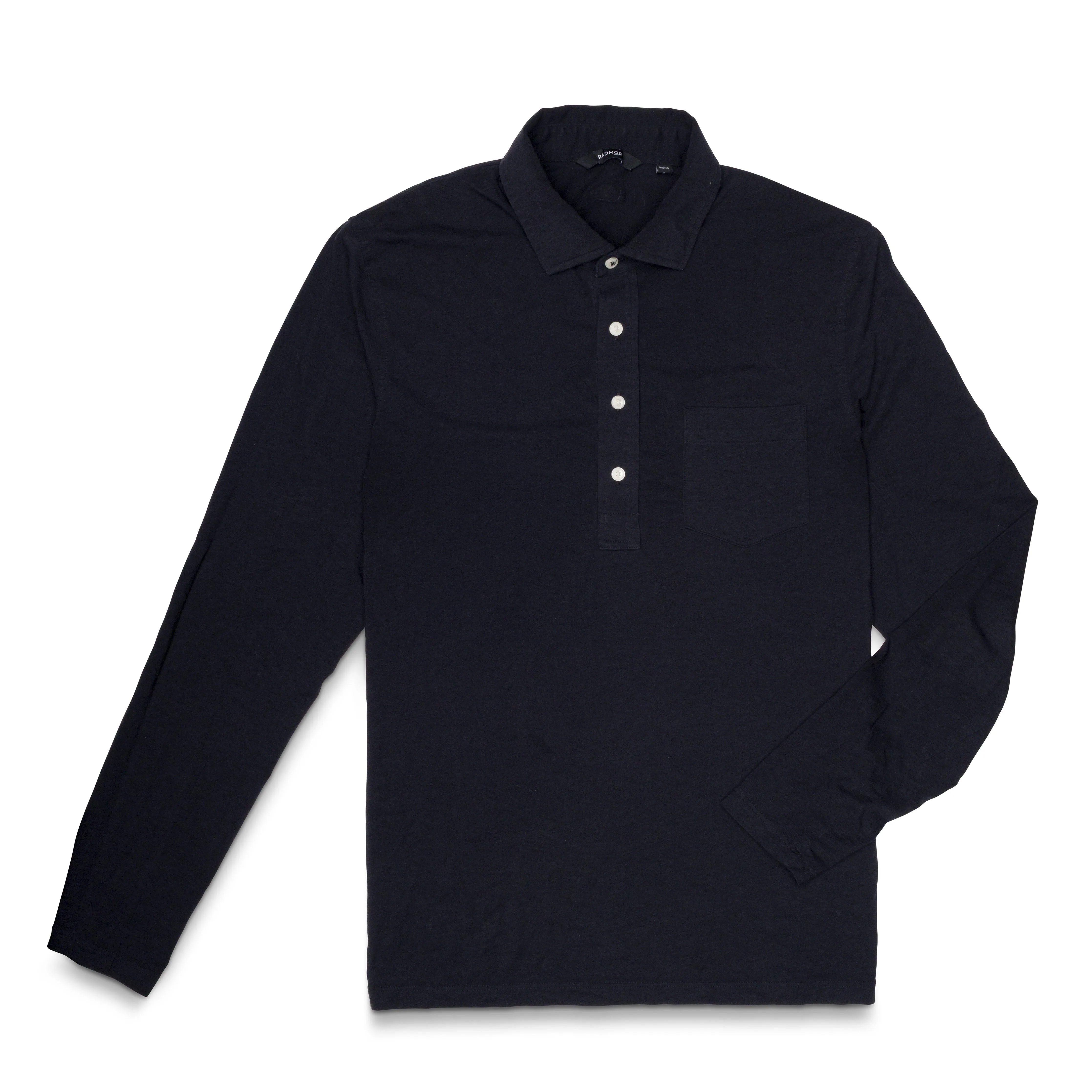 Leo 2.0 Long Sleeve Pocket Tee Polo - Dark Navy sold by RADMOR