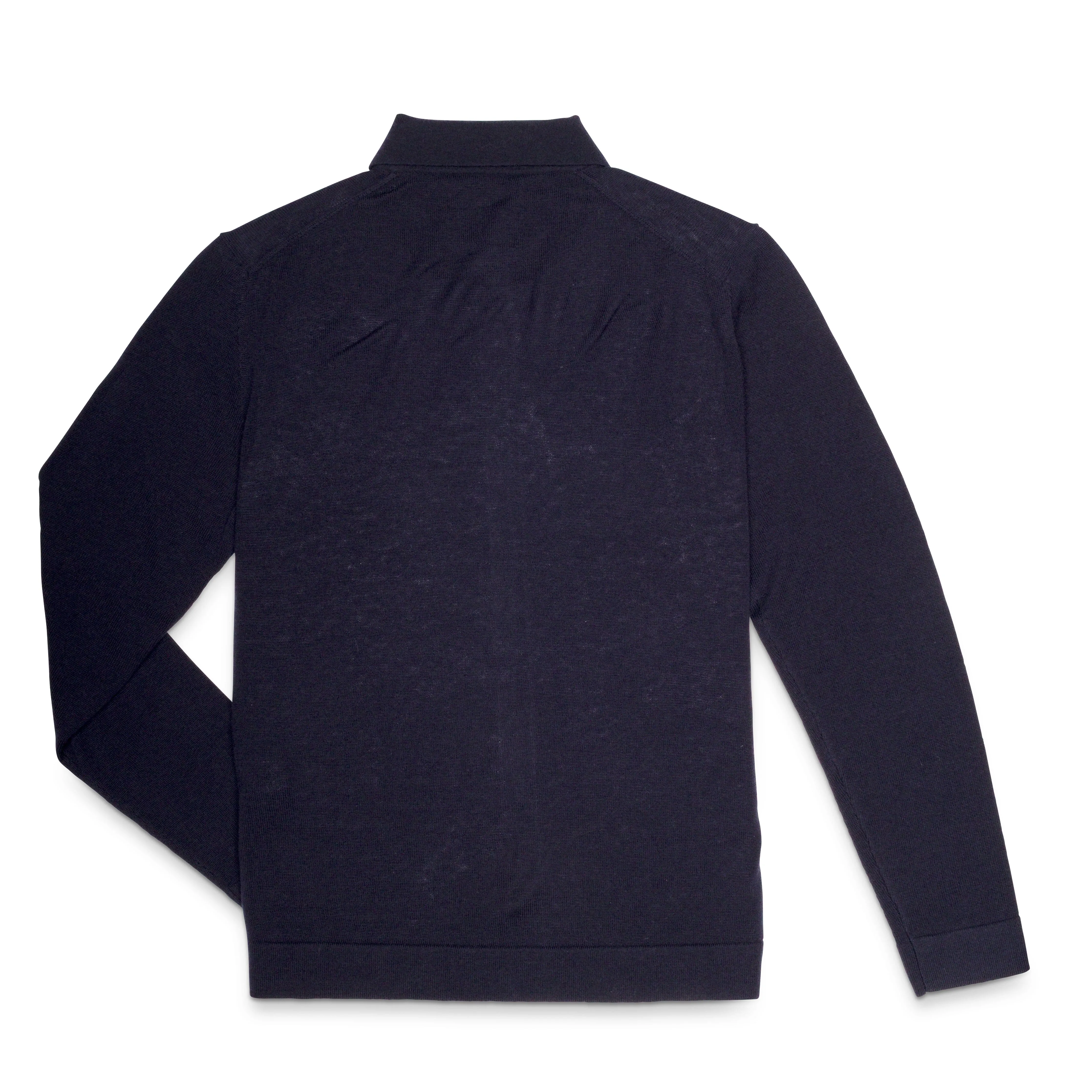 RADMerino Cashmere Blend Cardigan Sweater Knit Polo - Dark Navy sold by RADMOR product image thumbnail 2