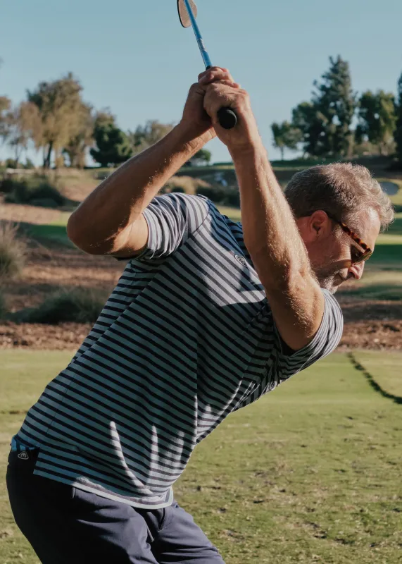 Hudson Recycled Vintage Stripe Polo - Blank made by RADMOR