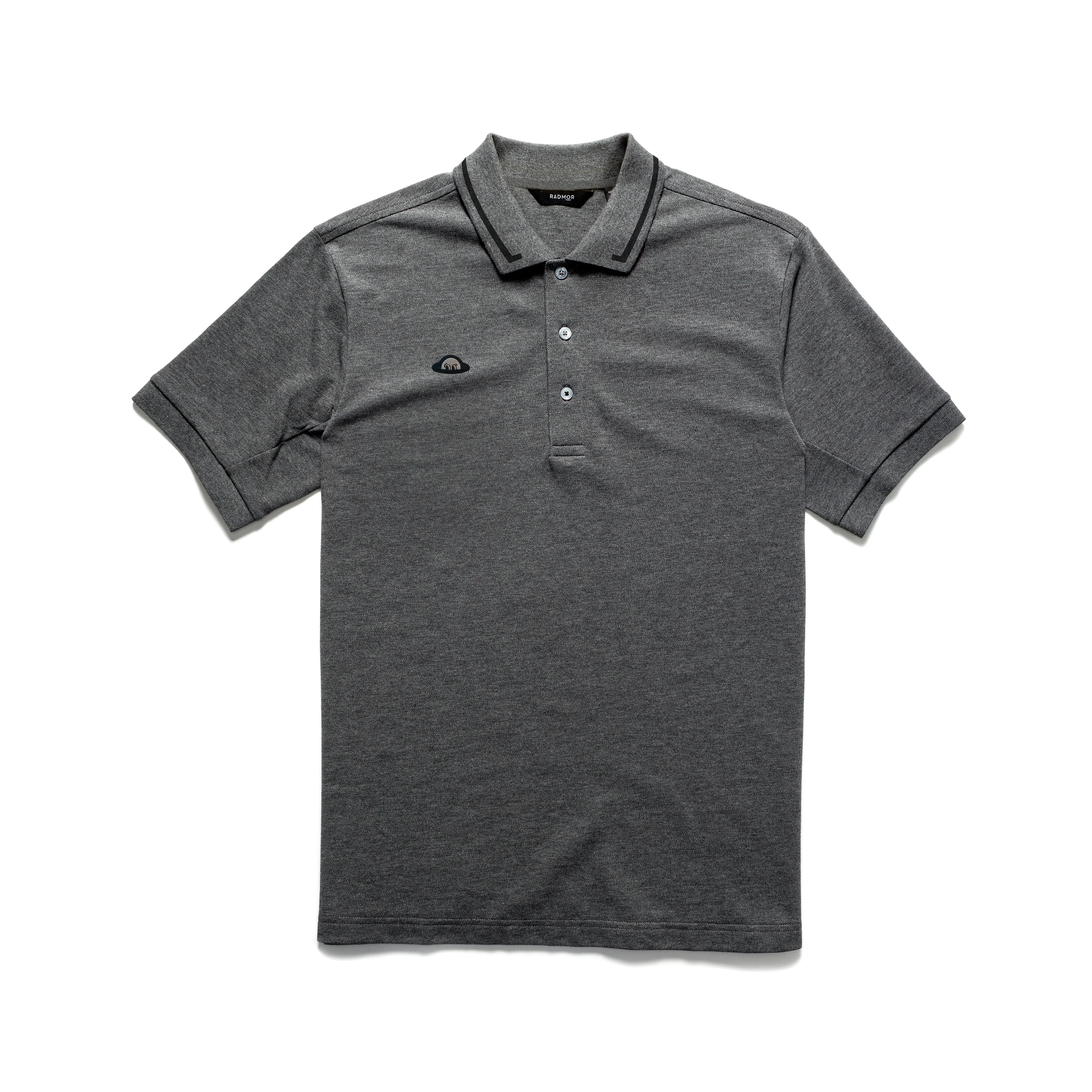 Baty Pimaformance Stretch Micro Pique Polo LIMITED EDITION 'SHADOW COLLECTION' Heather Grey sold by RADMOR