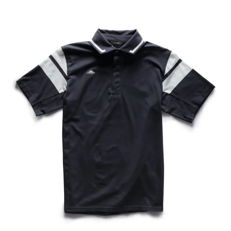 Taylor Cap Stripe Polo - Blue Graphite/Snow White sold by RADMOR
