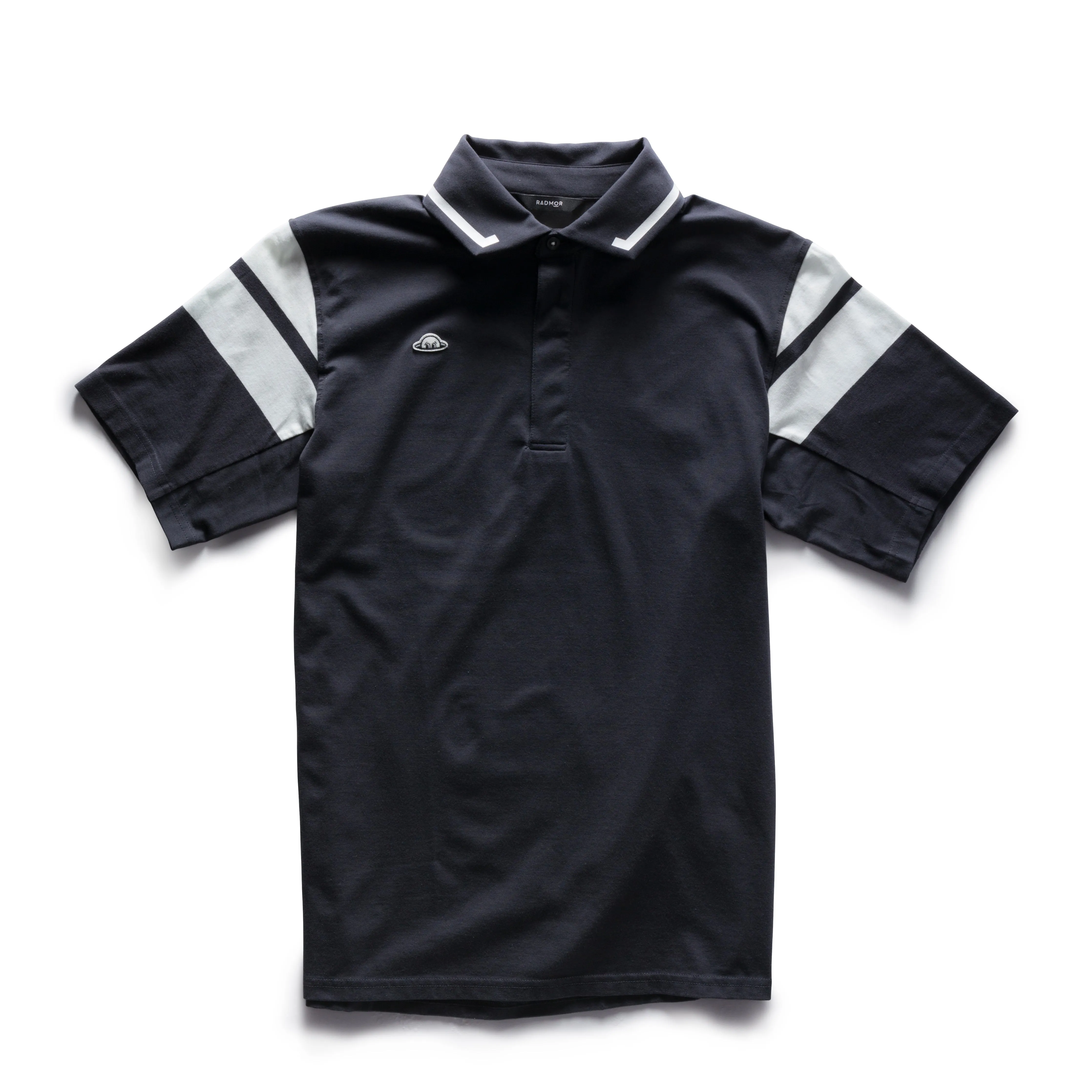 Taylor Cap Stripe Polo - Blue Graphite/Snow White sold by RADMOR