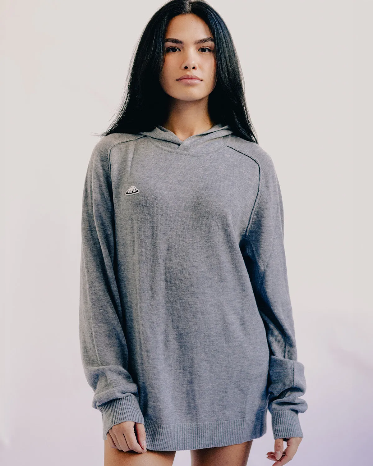 RADMerino Cashmere Blend Unisex Hoodie Sweater - Heather Grey sold by RADMOR product image thumbnail 5