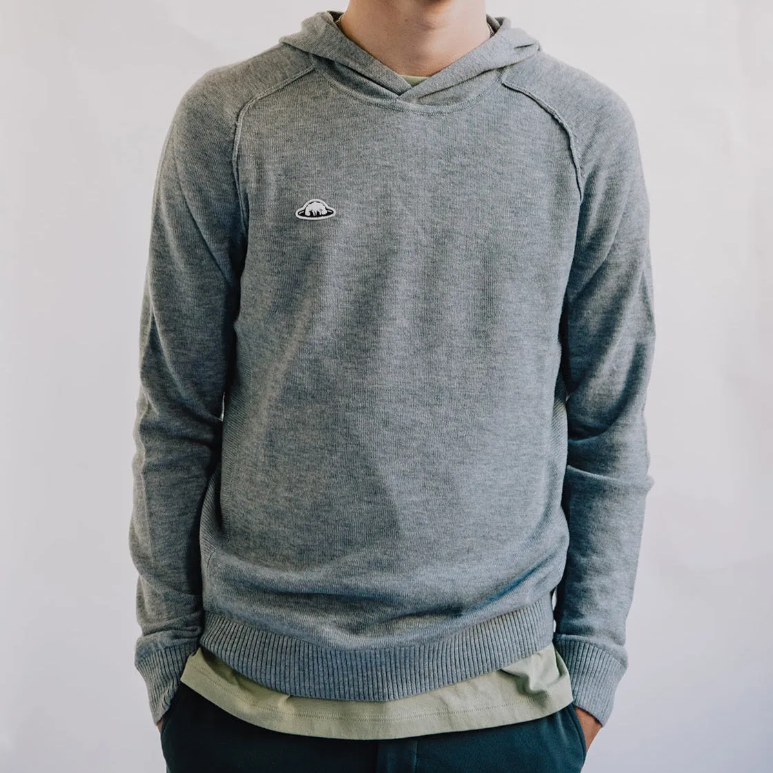 RADMerino Cashmere Blend Unisex Hoodie Sweater - Heather Grey sold by RADMOR product image thumbnail 2