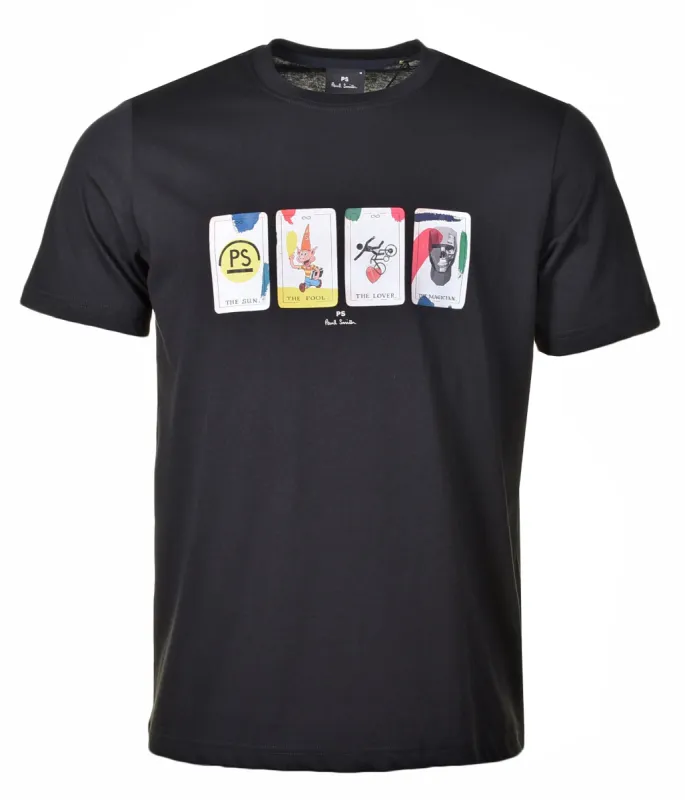 Regular Fit Ps Tarot T Shirt Black sold by RAGAZZI