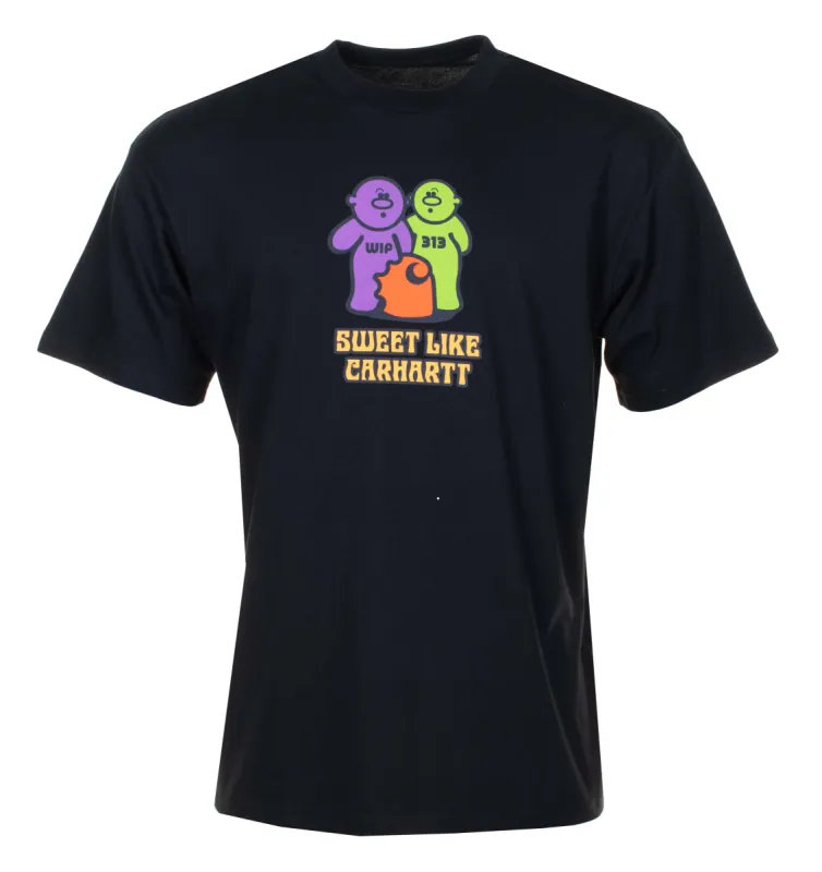 Short Sleeve Gummy T Shirt Black sold by RAGAZZI