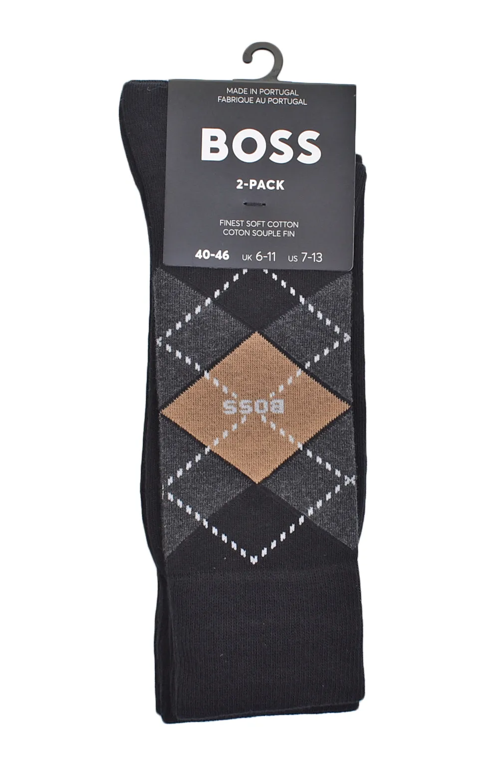 2 Pack Argyle Socks Black Stone sold by RAGAZZI