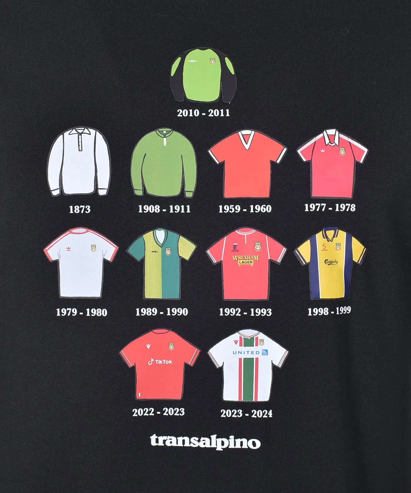 Wrexham T Shirt Black sold by RAGAZZI product image thumbnail 2