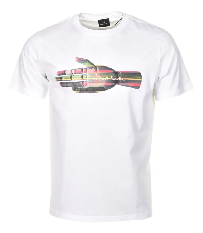 Regular Fit Hand T Shirt White sold by RAGAZZI