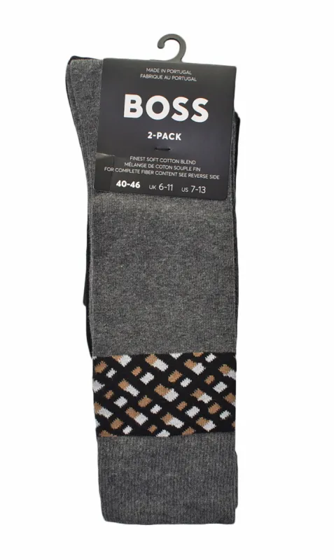 2 Pack RS Mono Block Socks Medium Grey sold by RAGAZZI