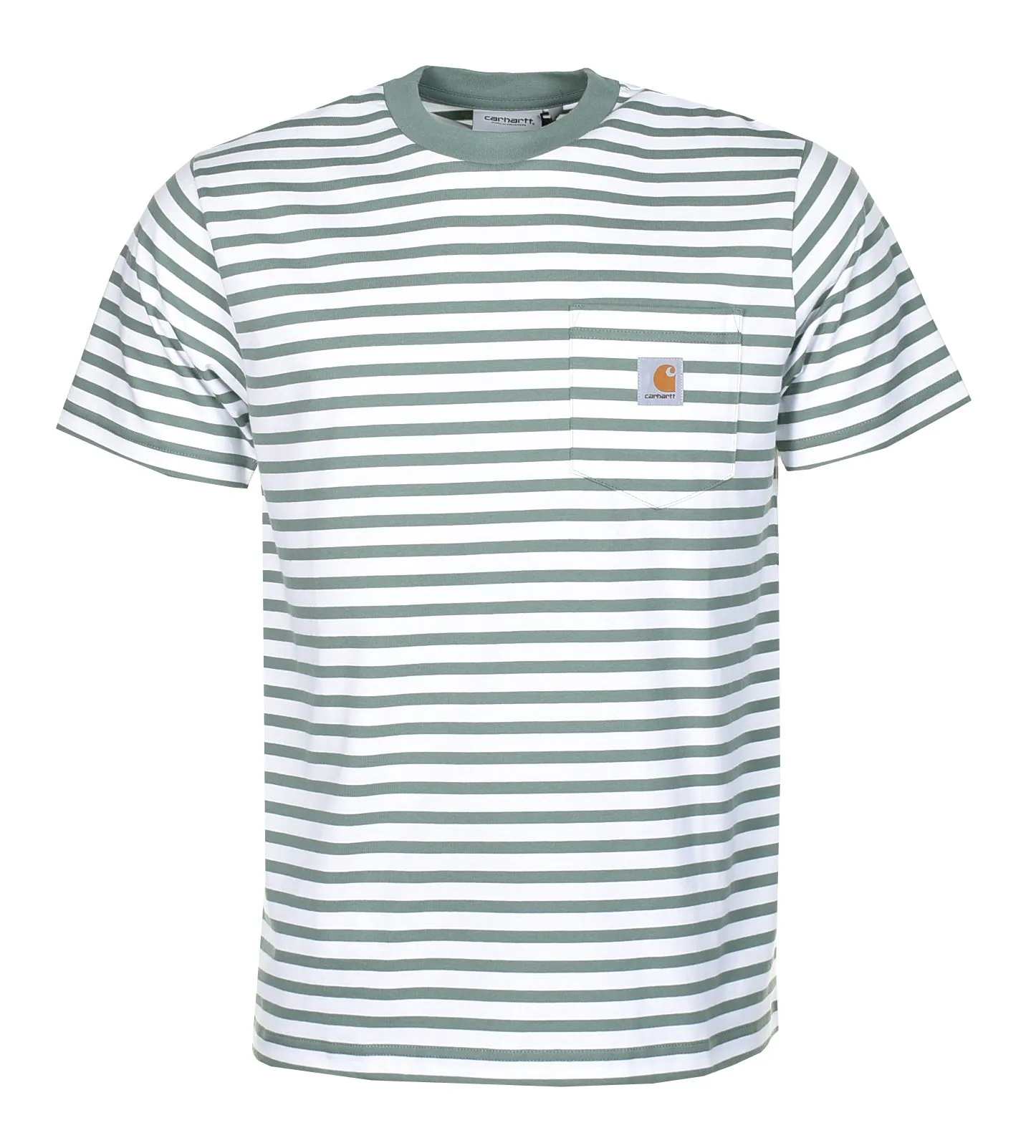 Seidler Pocket Stripe T Shirt Park / White sold by RAGAZZI