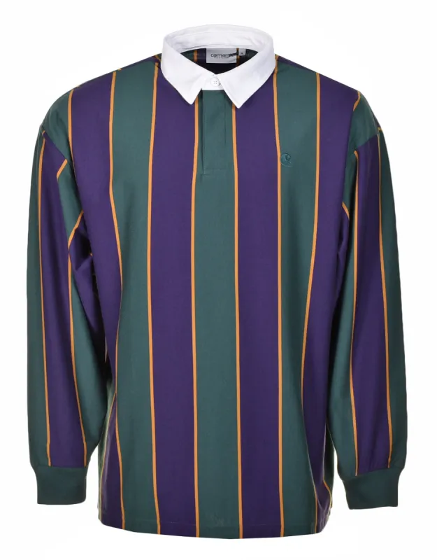 Long Sleeve Ruben Rugby Shirt Striped Discovery Green sold by RAGAZZI