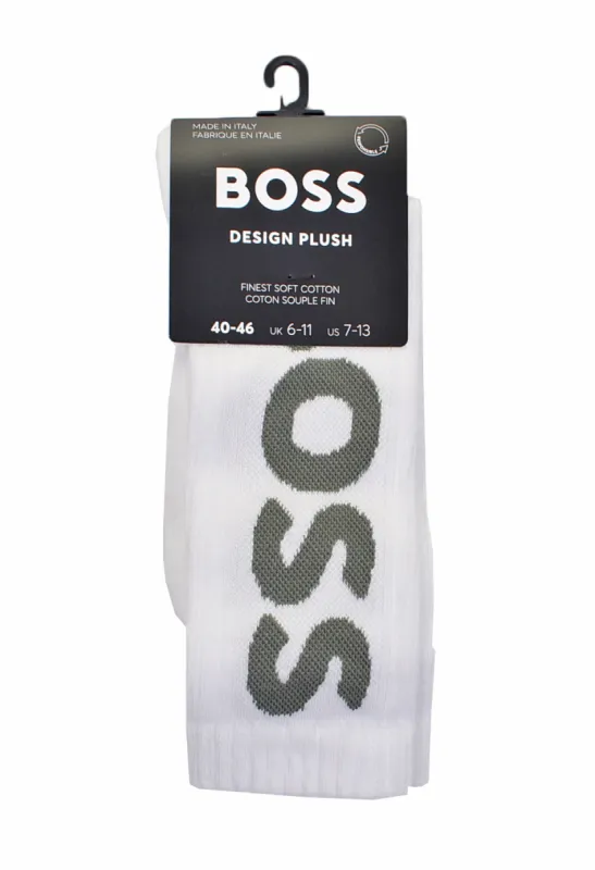 Rib Logo Socks White sold by RAGAZZI