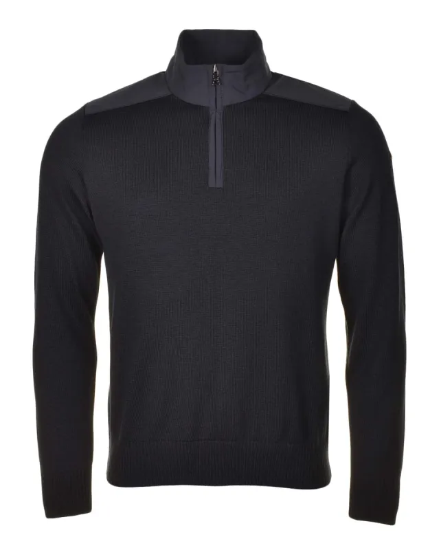 Knitted Typhoon Re Stretch 4x4 Half Zip Black sold by RAGAZZI