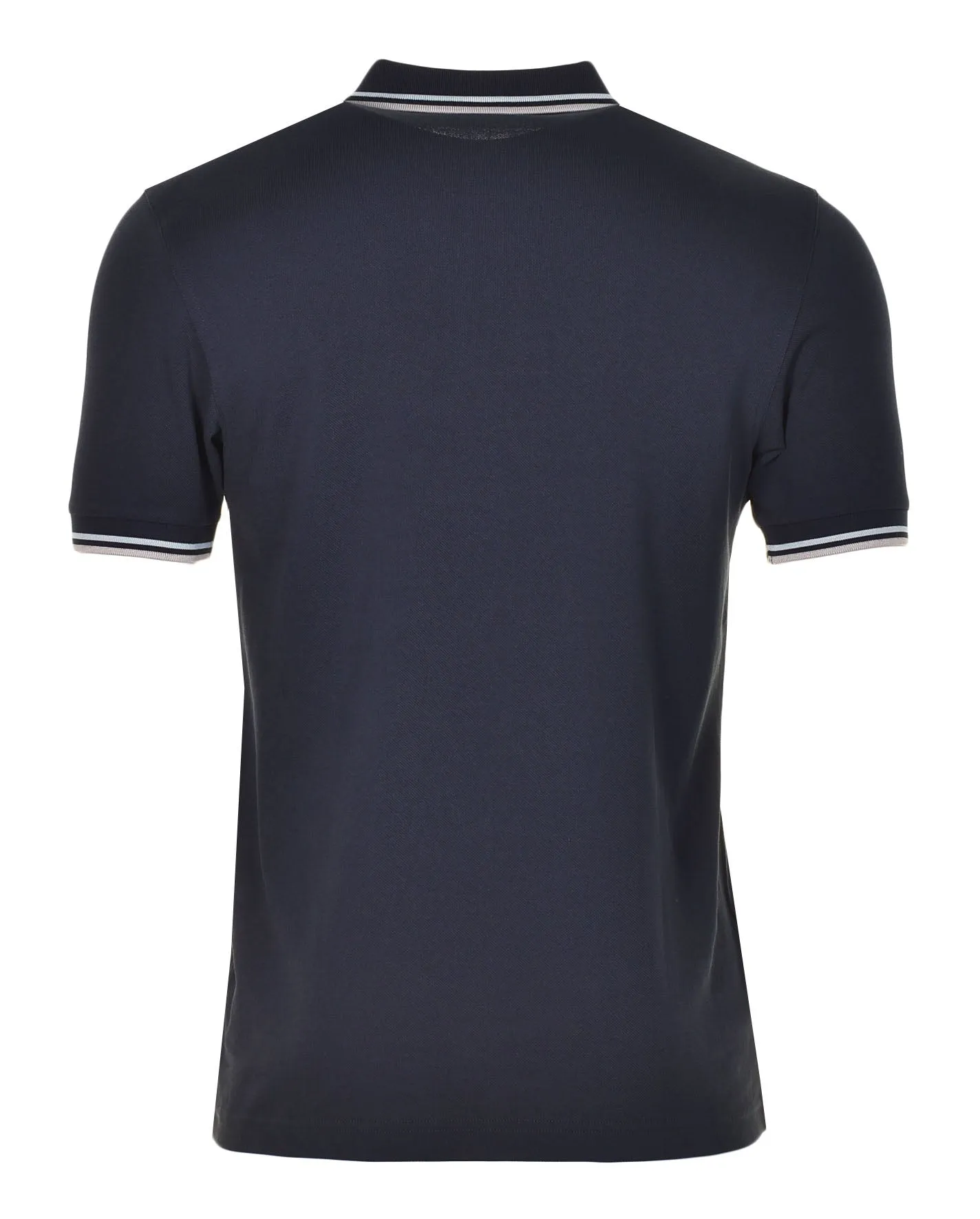 Short Sleeve Twin Tipped Polo Shirt Navy / Silver Blue / Warm Grey sold by RAGAZZI product image thumbnail 2