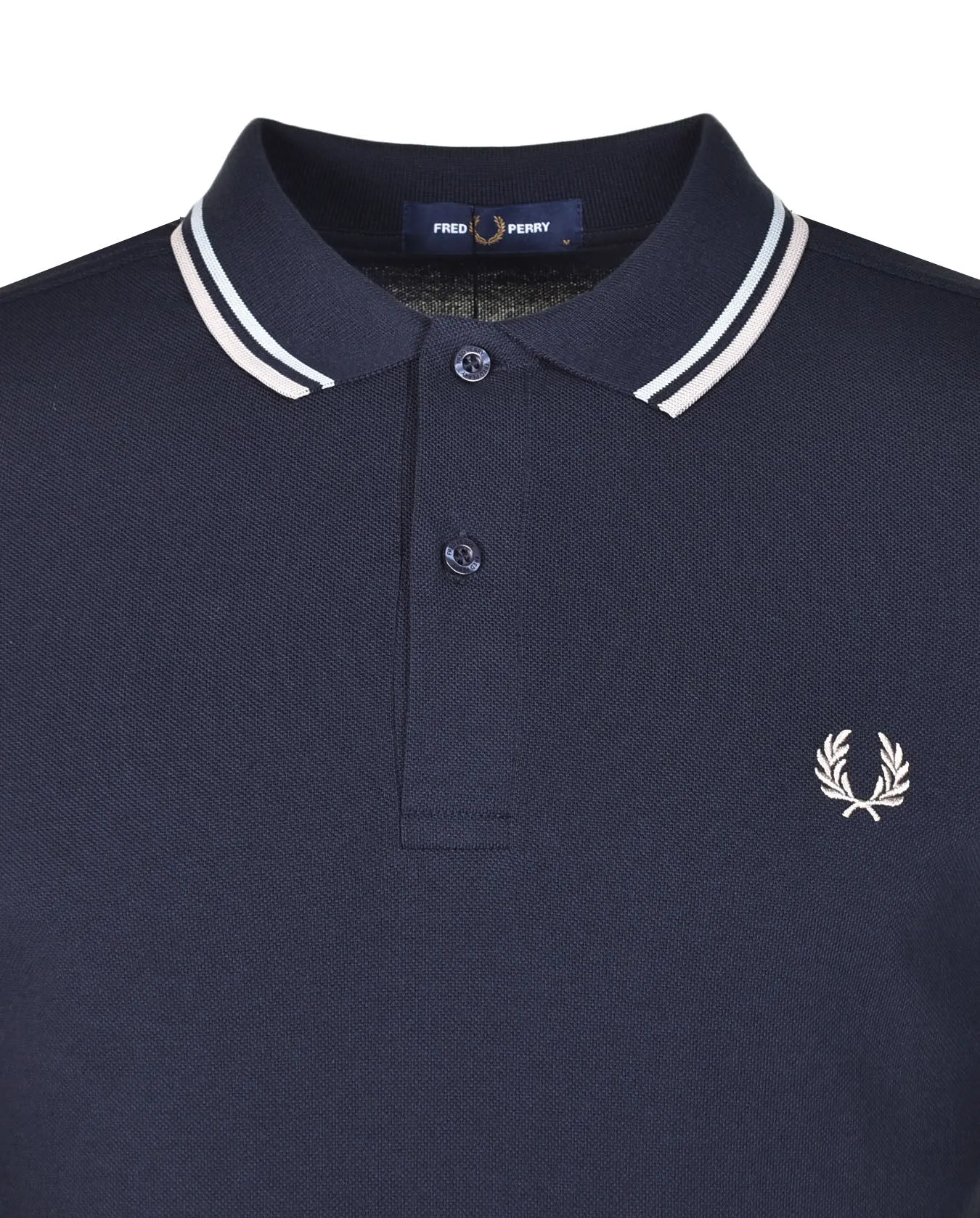 Short Sleeve Twin Tipped Polo Shirt Navy / Silver Blue / Warm Grey sold by RAGAZZI product image thumbnail 3