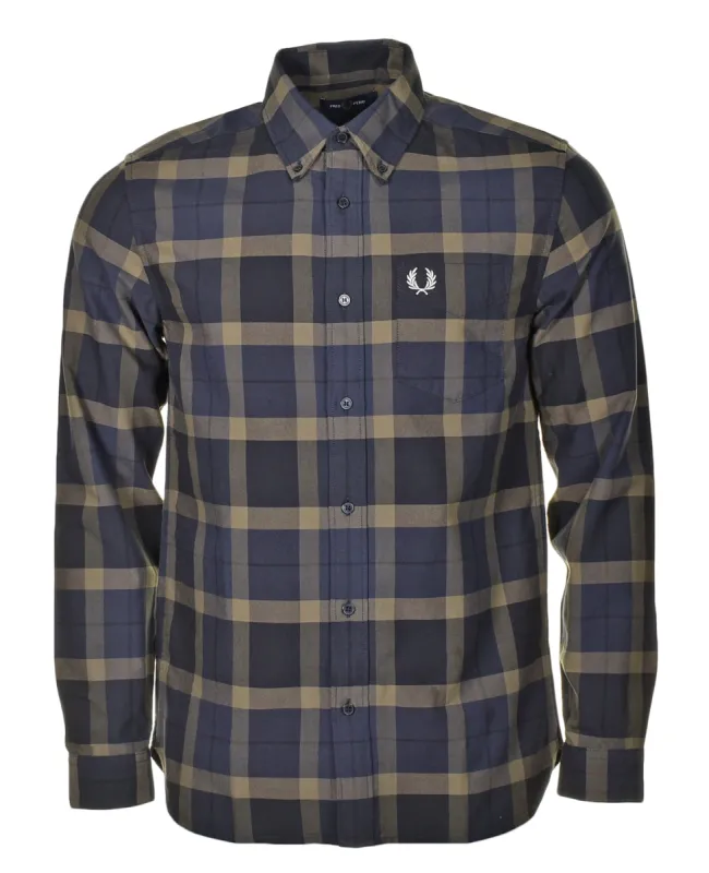 Long Sleeve Tartan Twill Shirt Uniform Green sold by RAGAZZI