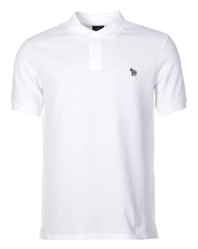 Regular Fit Short Sleeve Zebra Polo Shirt White sold by RAGAZZI