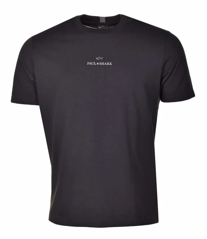 Short Sleeve Centre Logo T Shirt Black made by RAGAZZI