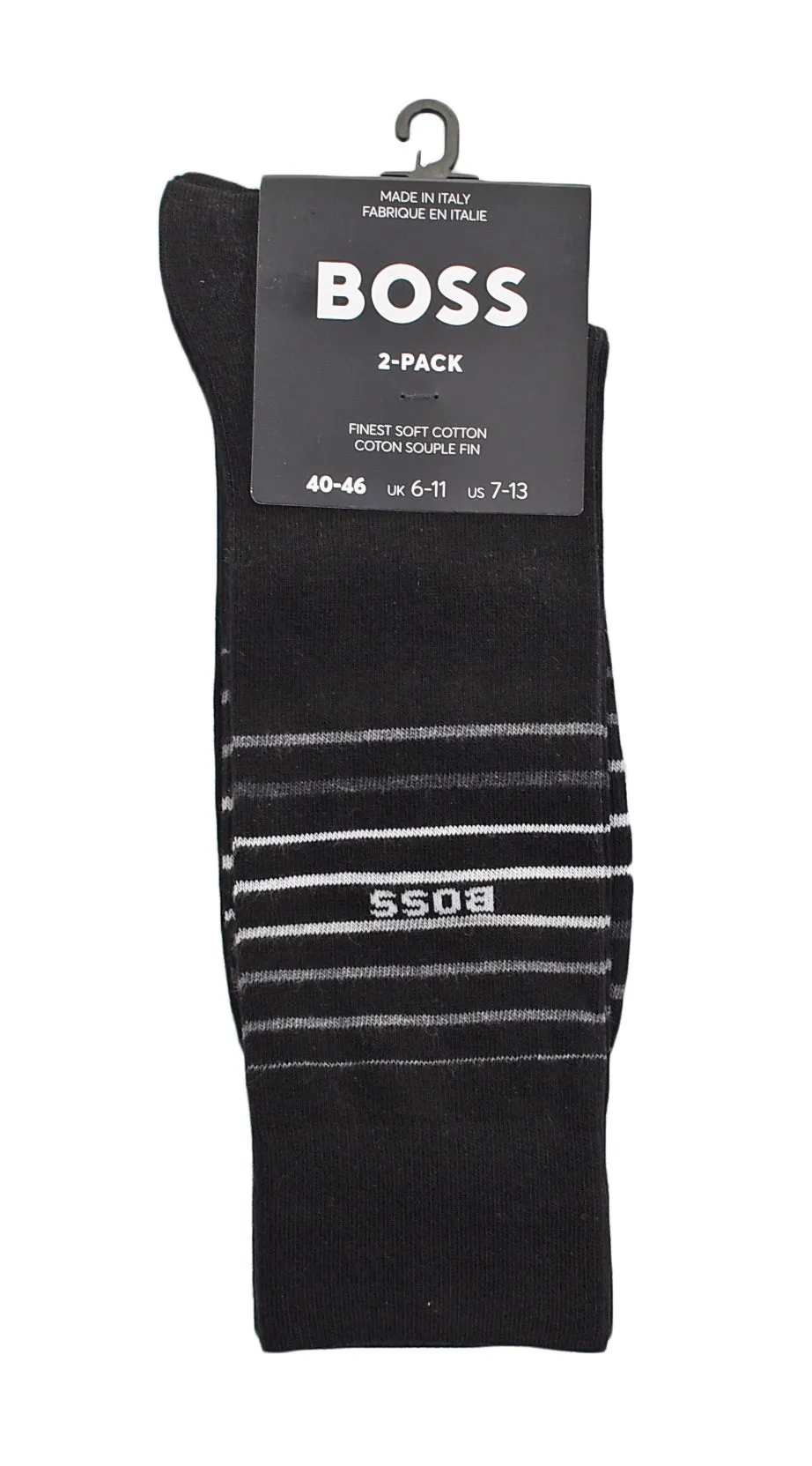 2 Pack Thin Stripe Socks Black Grey sold by RAGAZZI