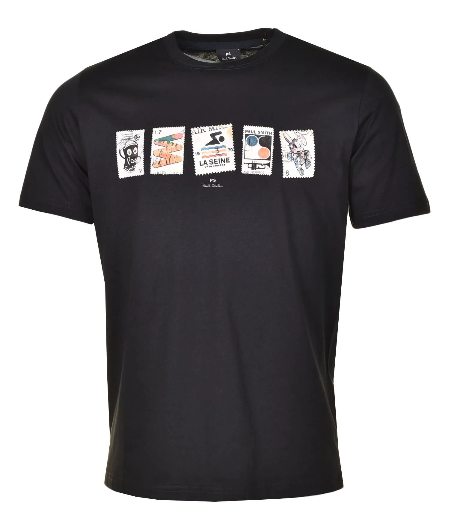 Regular Fit Stamps T Shirt Black sold by RAGAZZI